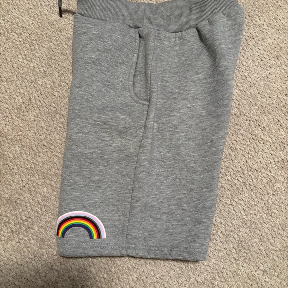 CARBON women's long grey fleece short with RAINBOW size medium - Picture 5 of 7